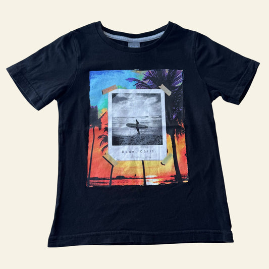 Ollies Place black surfer tshirt size 6