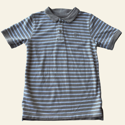 Country Road brown stripe polo top size 8