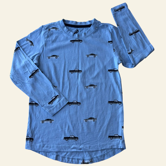 Tilt blue cars long sleeve top size 6