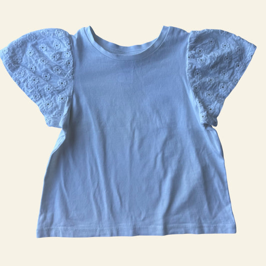 Target white frill sleeve top size 1