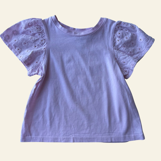 Target pink frill sleeve top size 1