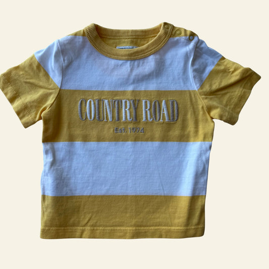 Country Road yellow stripe heritage top size 00