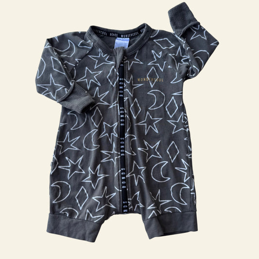 Bonds grey shapes wondercool suit size 000