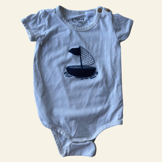 Wilson & Frenchy white sail boat bodysuit size 0