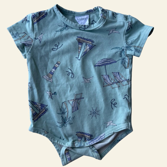 Milky green beach bodysuit size 00
