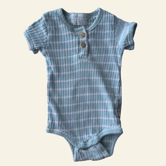 Wilson & Frenchy pale blue stripe bodysuit size 0