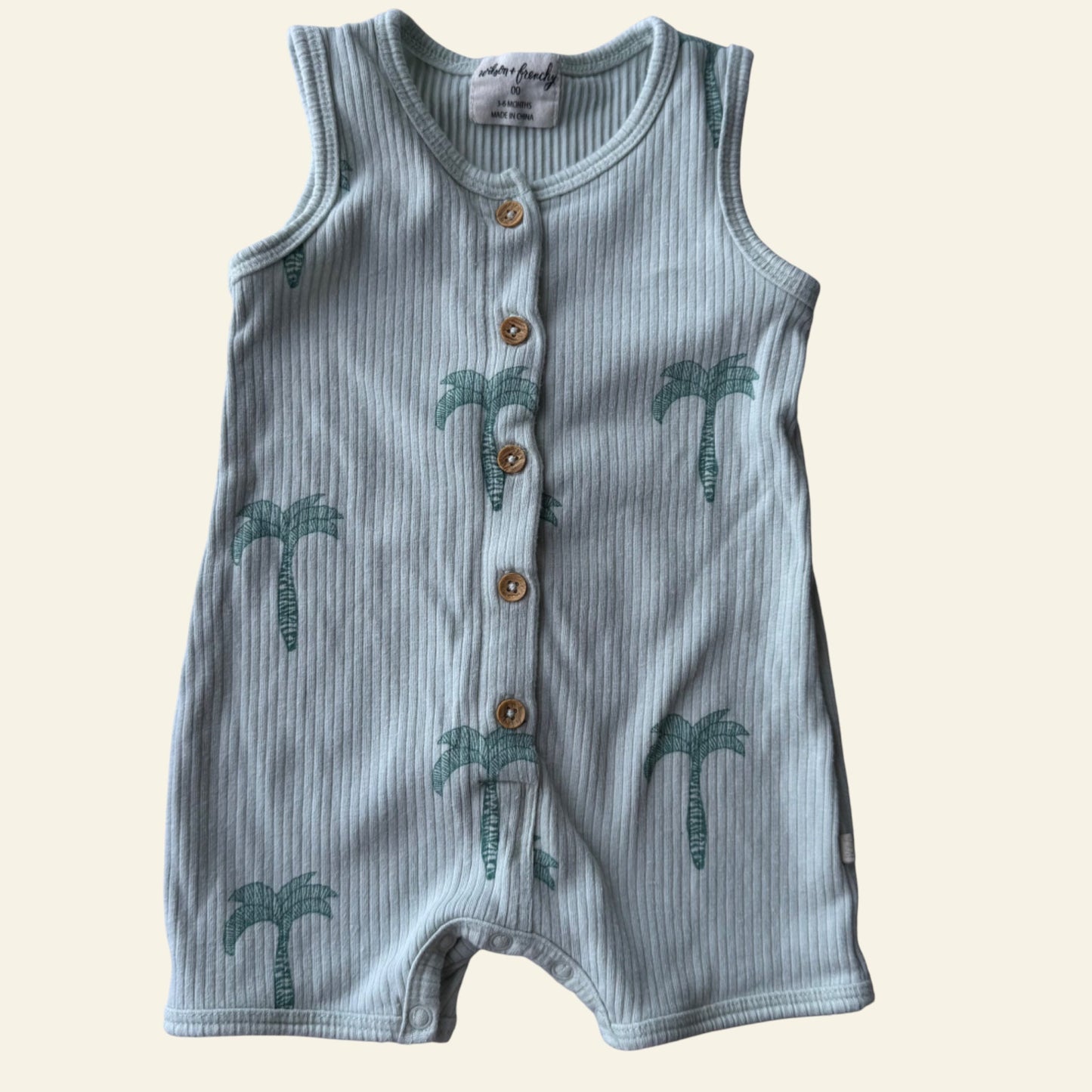Wilson & Frenchy green palm tree romper size 00