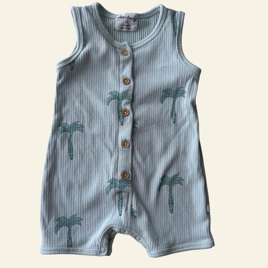 Wilson & Frenchy green palm tree romper size 00