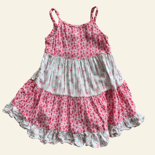 Pumpkin Patch pink patchwork floral dress size 2