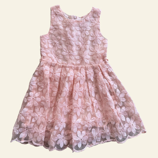 Target pink floral overlay dress size 3