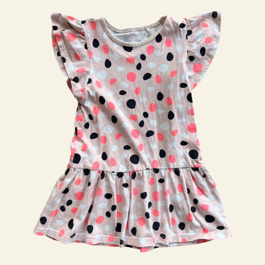 B Collection pink spotty dress size 3