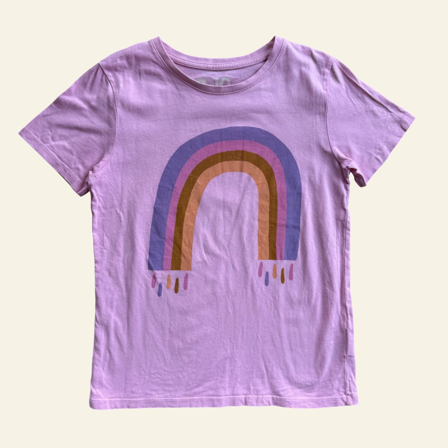 Cotton On pink rainbow tshirt size 9-10