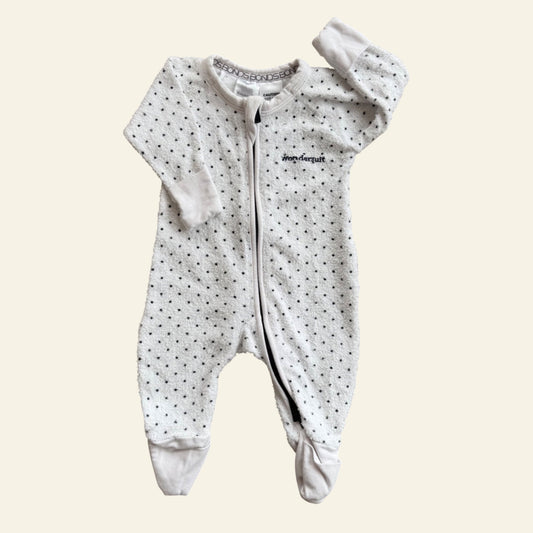 Bonds white spot poodlette wondersuit size 0000
