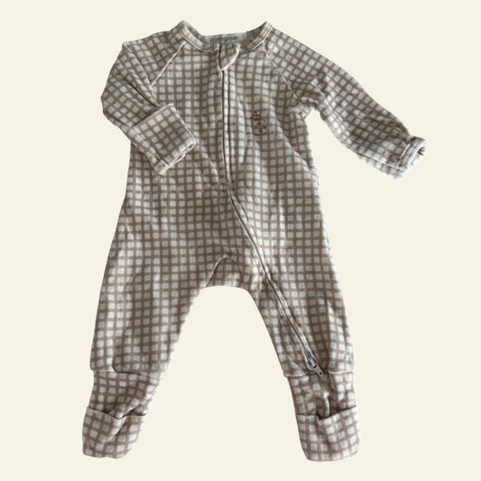 Homegrown brown check onesie size 000