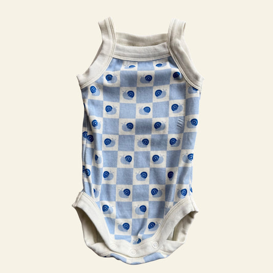 Seed blue snail singlet romper size 000