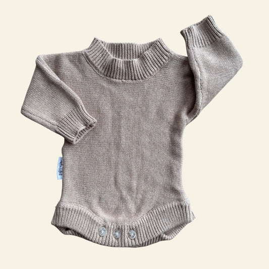 Ziggy Lou brown knit romper size 0000