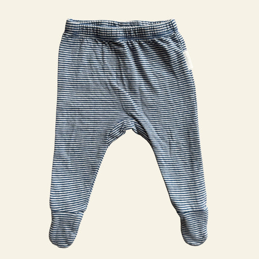 Purebaby blue striped leggings size 000