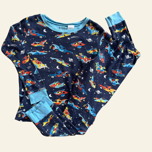 Hatley space car pj set size 6
