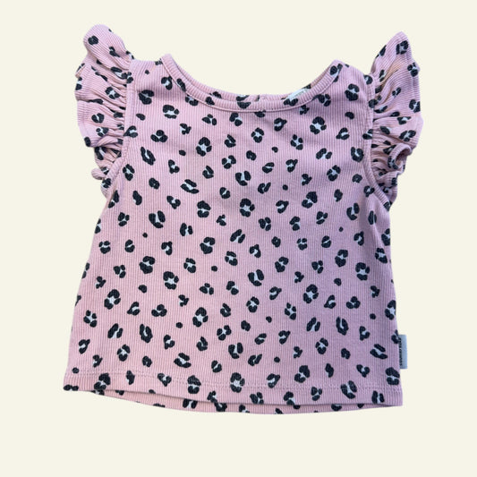 Country Road pink leopard print top size 00