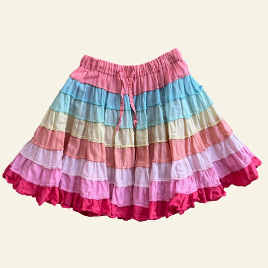 Milkshake rainbow frill skirt size 3