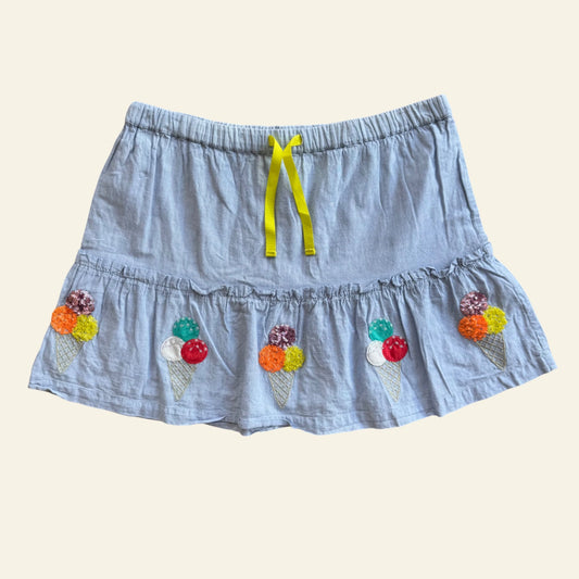 Mini Boden pale blue icecream skirt size 8-9