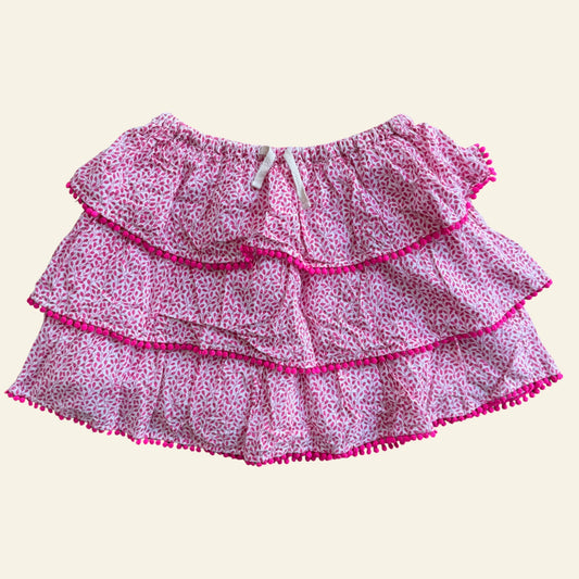 Boden pink patterned skirt size 11-12
