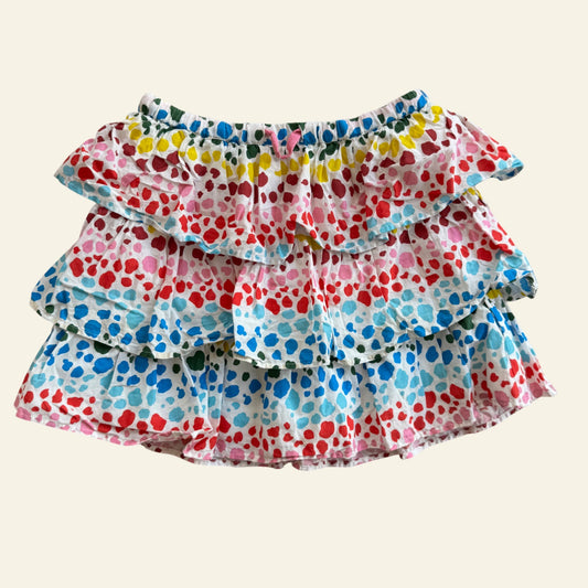 Mini Boden rainbow dot skirt size 9-10