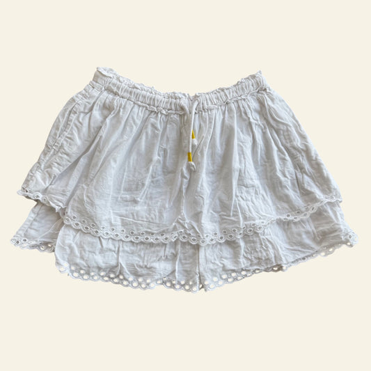 Mini Boden white frill skirt size 9-10