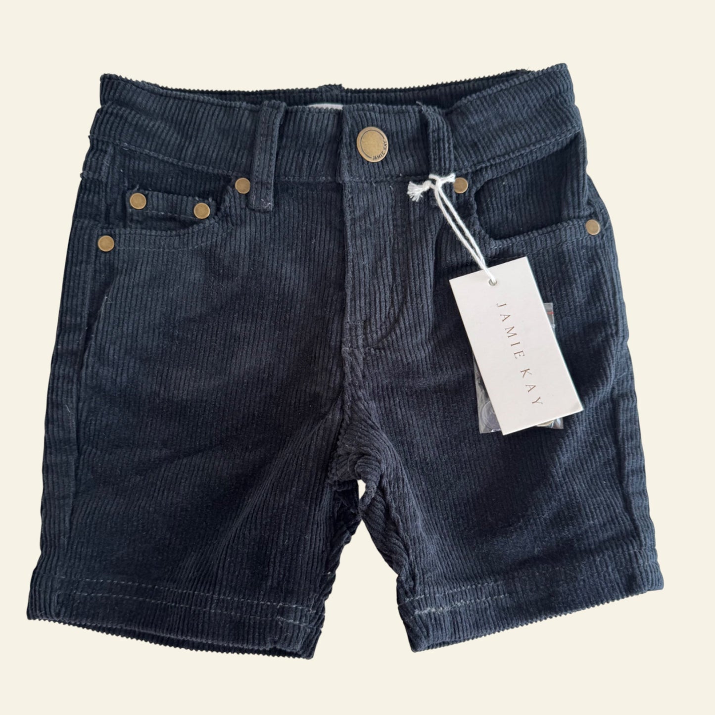 Jamie Kay black cord shorts soze 1 (BNWT)
