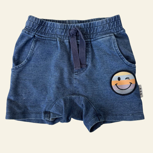 Hux denim smiley face shorts size 0