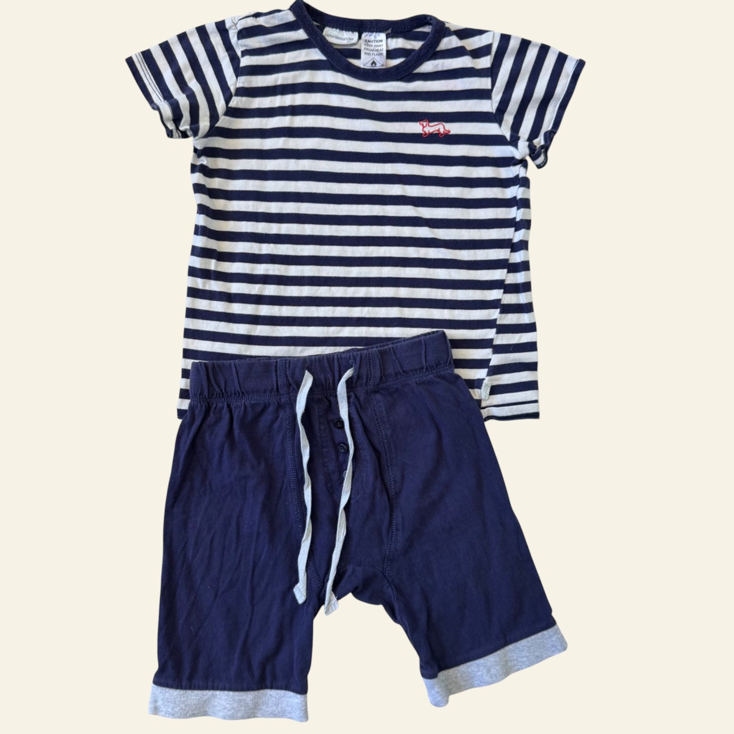 Peter Alexander navy stripe pyjamas size 5