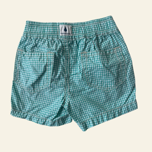 Country Road green gingham shorts size 000