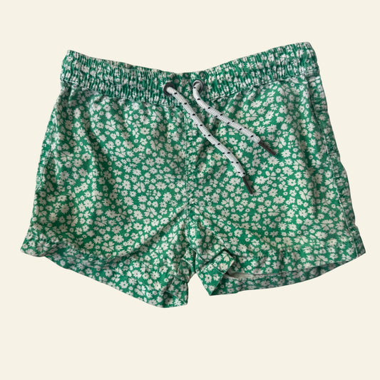 Seed green and white floral shorts size 2