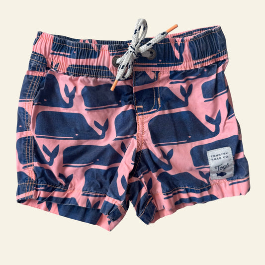 Country Road pink and blue whales board shorts size 00