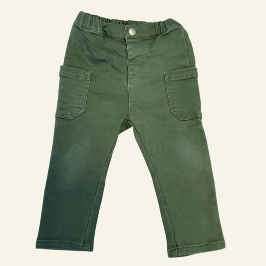 Seed baby green cargo pants size 1