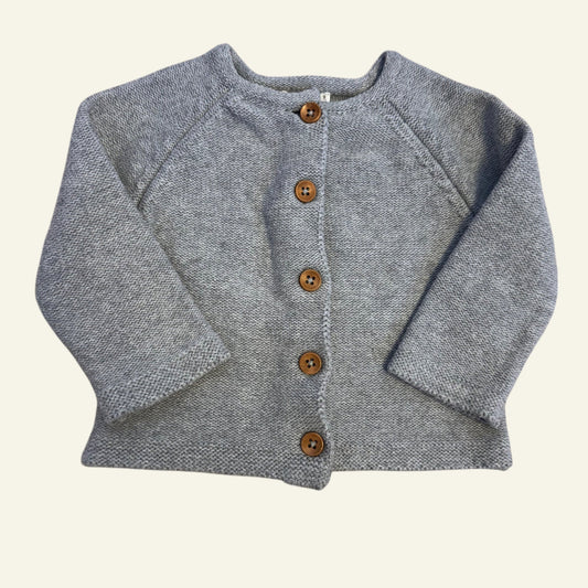 Jamie Kay grey knit cardigan size 6-12 months