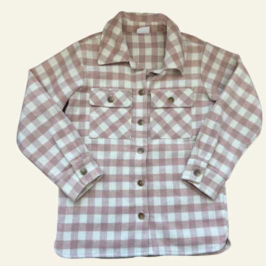 Milky pink check jacket size 10