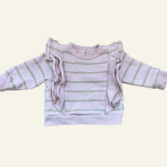 Country Road pink and gold stripe jumper size 00