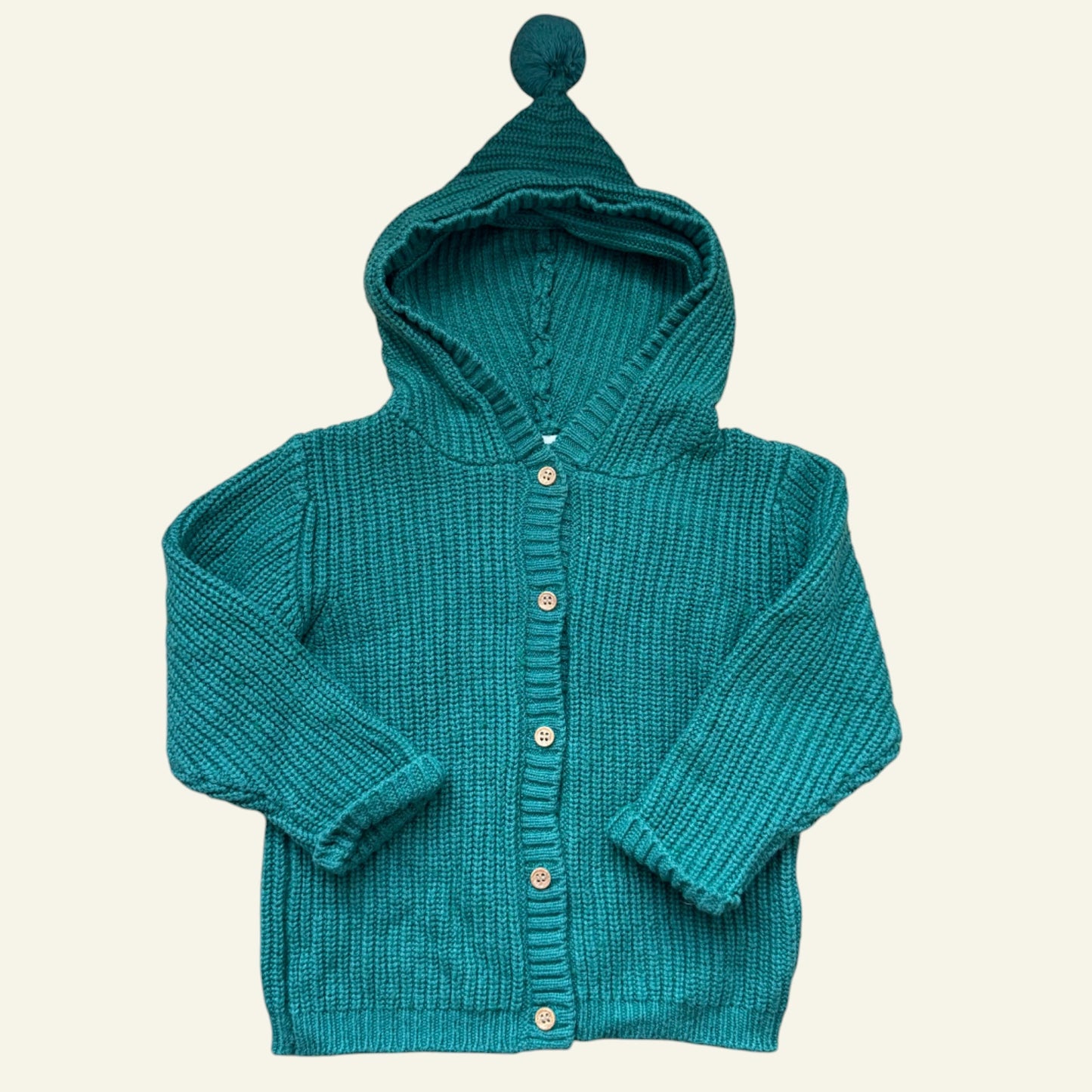 Wilson & Frenchy green hooded cardigan size 0 (name on tag)