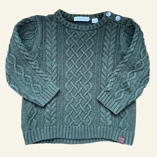 Country Road khaki knit jumper size 12-18 months