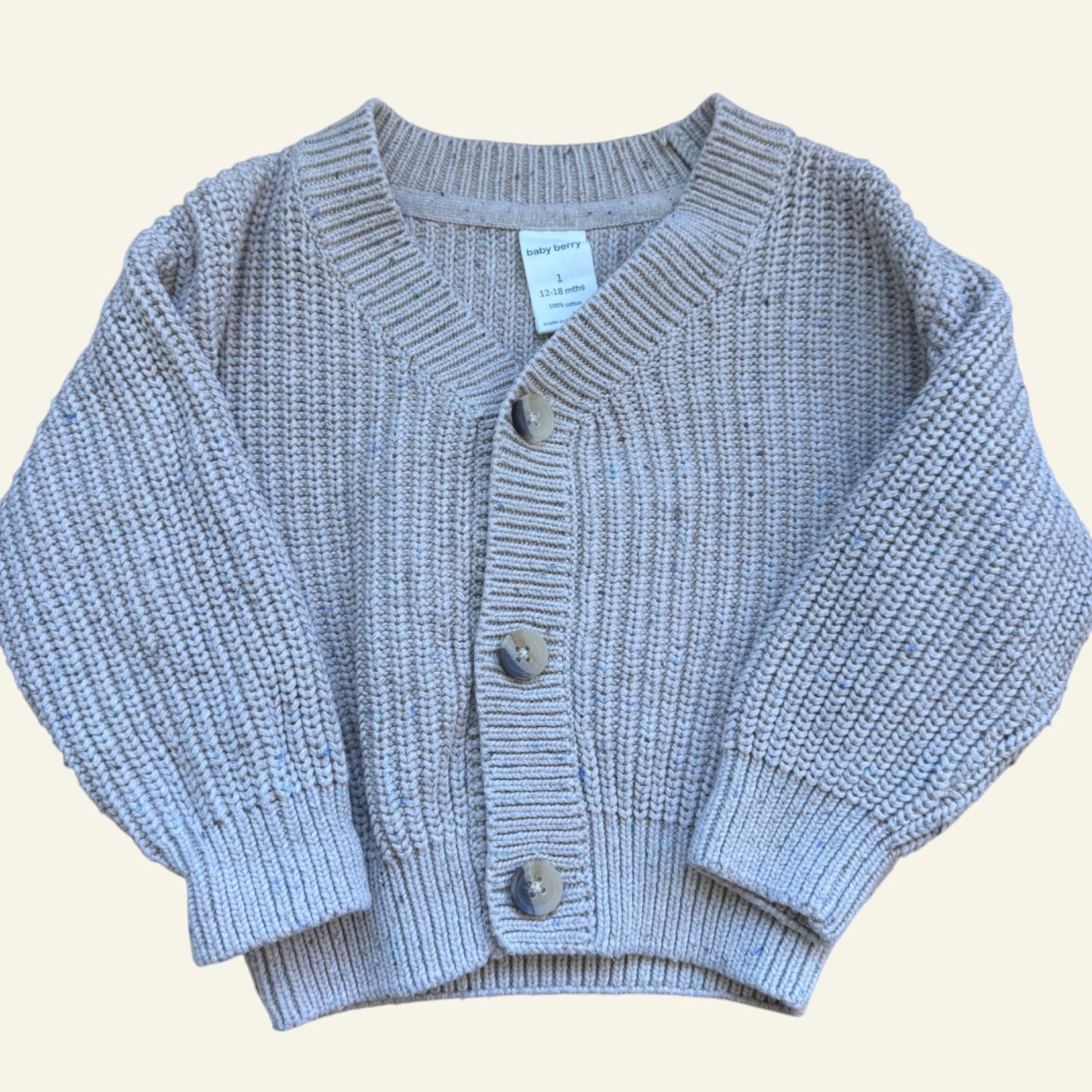 Baby Berry fleck knit cardigan size 1