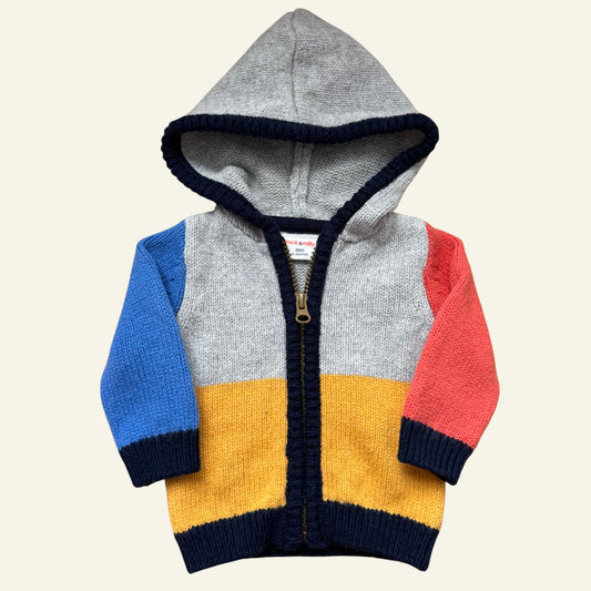 Jack & Milly colourblock knit jacket size 000