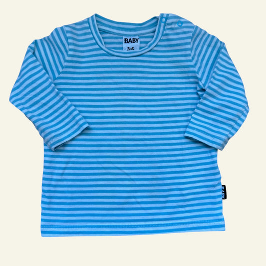 Cotton On light blue stripe top size 00
