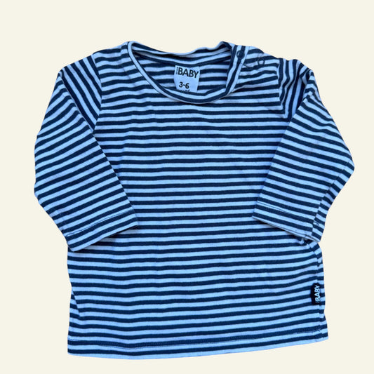 Cotton On navy stripe top size 00