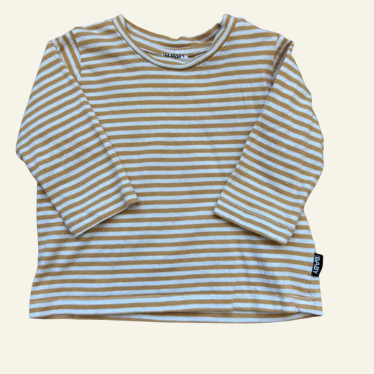 Cotton On yellow stripe top size 00