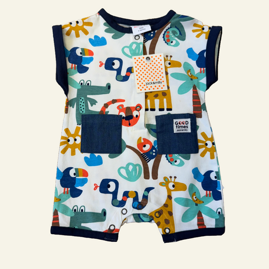 Jack and Milly animal romper size 000