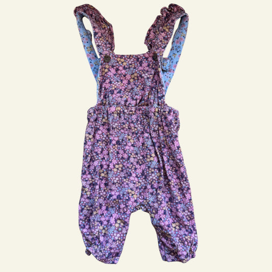 David Jones pink floral overalls size 000