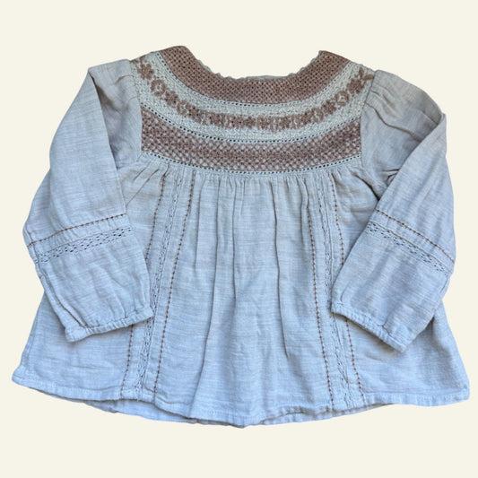 Zara beige dress size 9-12 months