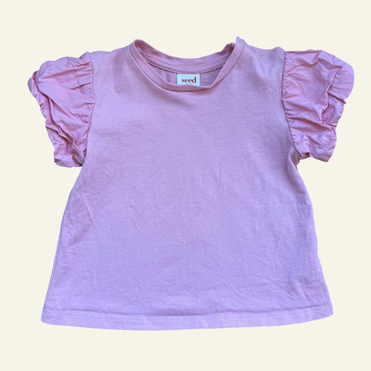 Seed pink puff sleeve top size 0