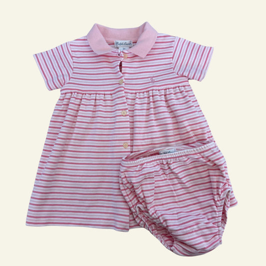 Ralph Lauren pink stripe set size 0